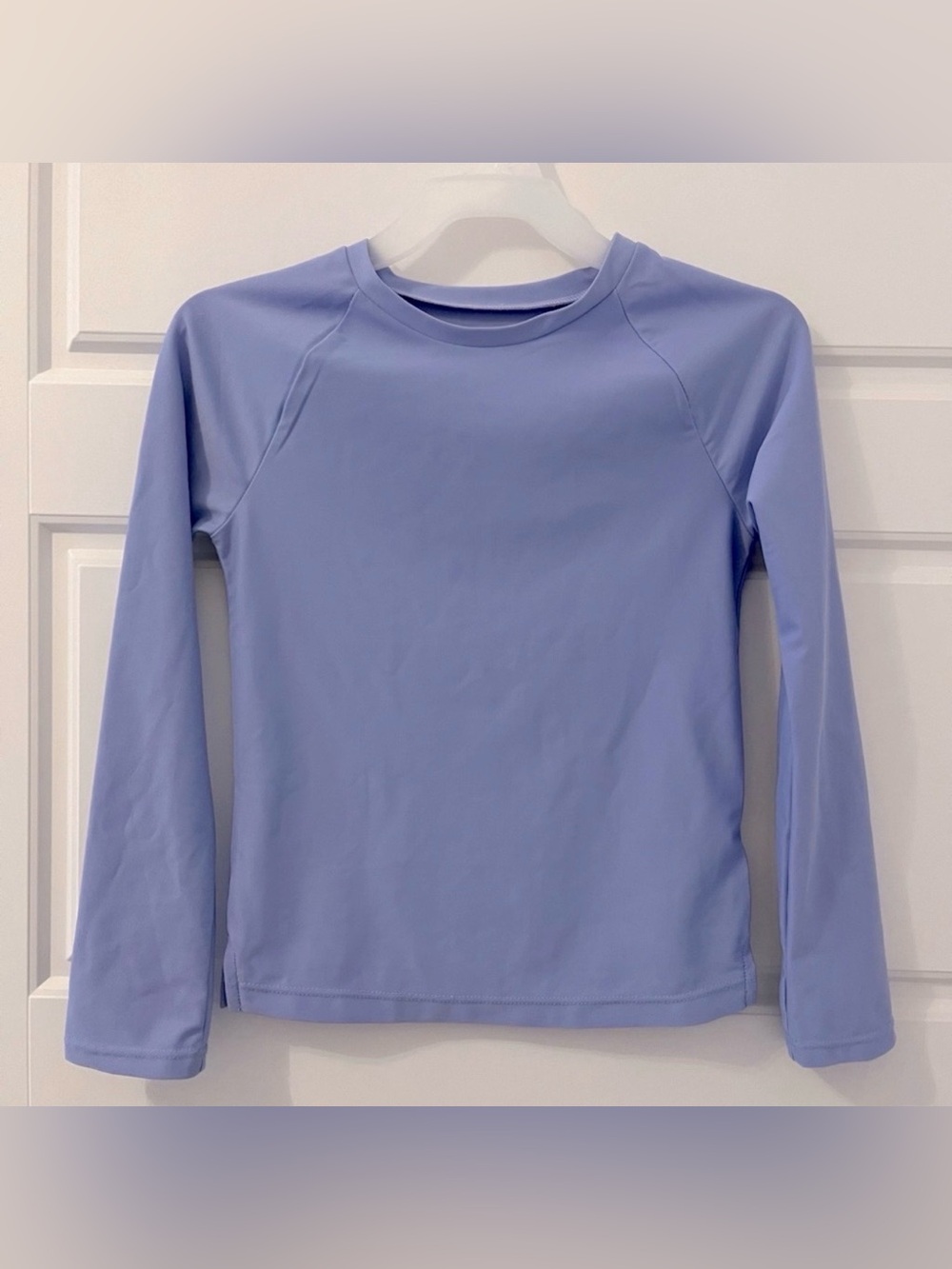 Gap Girls Periwinkle Blue Long Sleeve Rashguard Swim Shirt UV Protect Small 6-7Y